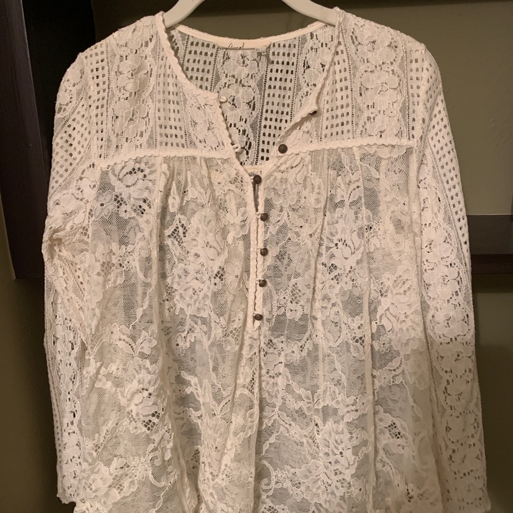 White lace blouse